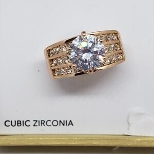Charter Club rose gold-tone cubic Zirc. ring